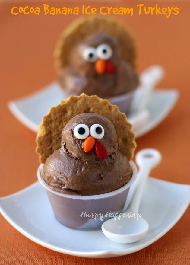 Healthy Thanksgiving Desserts
 Cocoa Banana Ice Cream Turkeys Healthy Thanksgiving Dessert