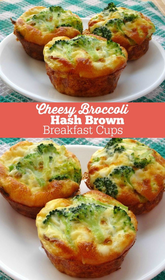 Healthy Vegetarian Breakfast Recipes
 Cheesy Broccoli Hash Brown Breakfast Cups Recipe – a