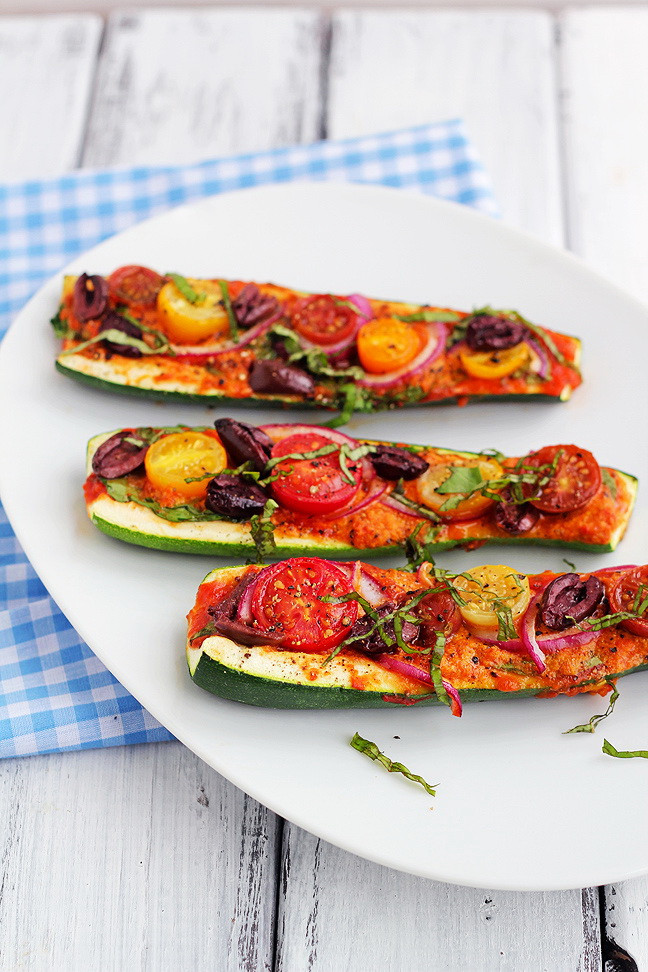 Healthy Vegetarian Recipes For Weight Loss
 Zucchini Pizza Boats – Quick Healthy Ve arian Dish