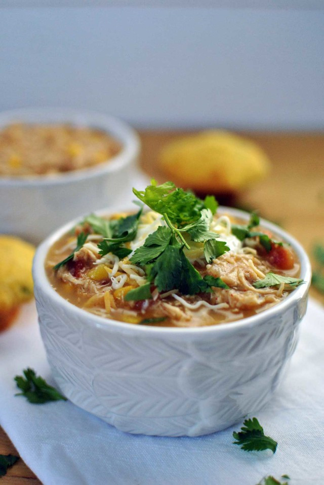 Healthy White Chicken Chili
 Healthy Slow Cooker White Chicken Chili