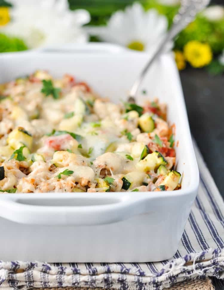 Healthy Zucchini Casserole
 Cheesy Turkey Tomato and Zucchini Casserole The