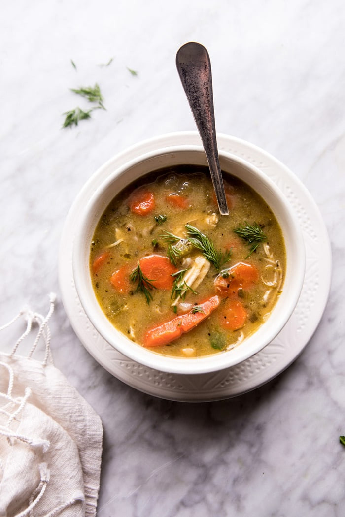 Hearty Chicken Soup
 Slow Cooker Hearty Chicken Soup Half Baked Harvest