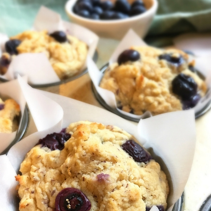 High Fiber Breakfast Recipe
 High Fiber Coconut Blueberry Breakfast Muffins