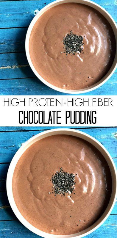 High Fiber Desserts
 High Protein High Fiber Chocolate Pudding