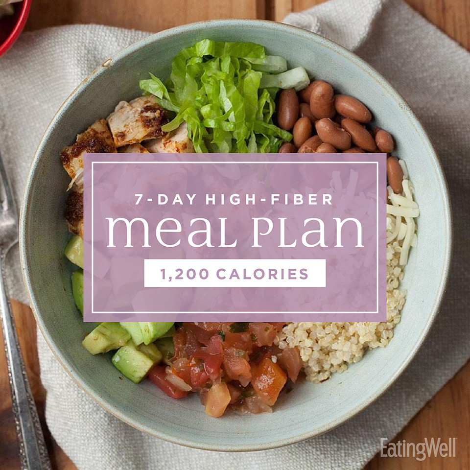 High Fiber Dinners
 7 Day High Fiber Meal Plan 1 200 Calories EatingWell