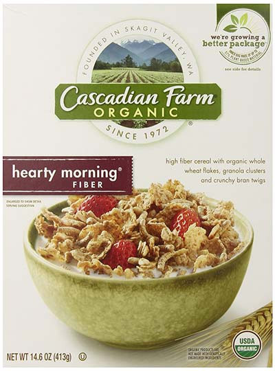 High Fibre Breakfast Cereals
 Organic High Fiber Morning Cereal by Cascadian Farm Cereal