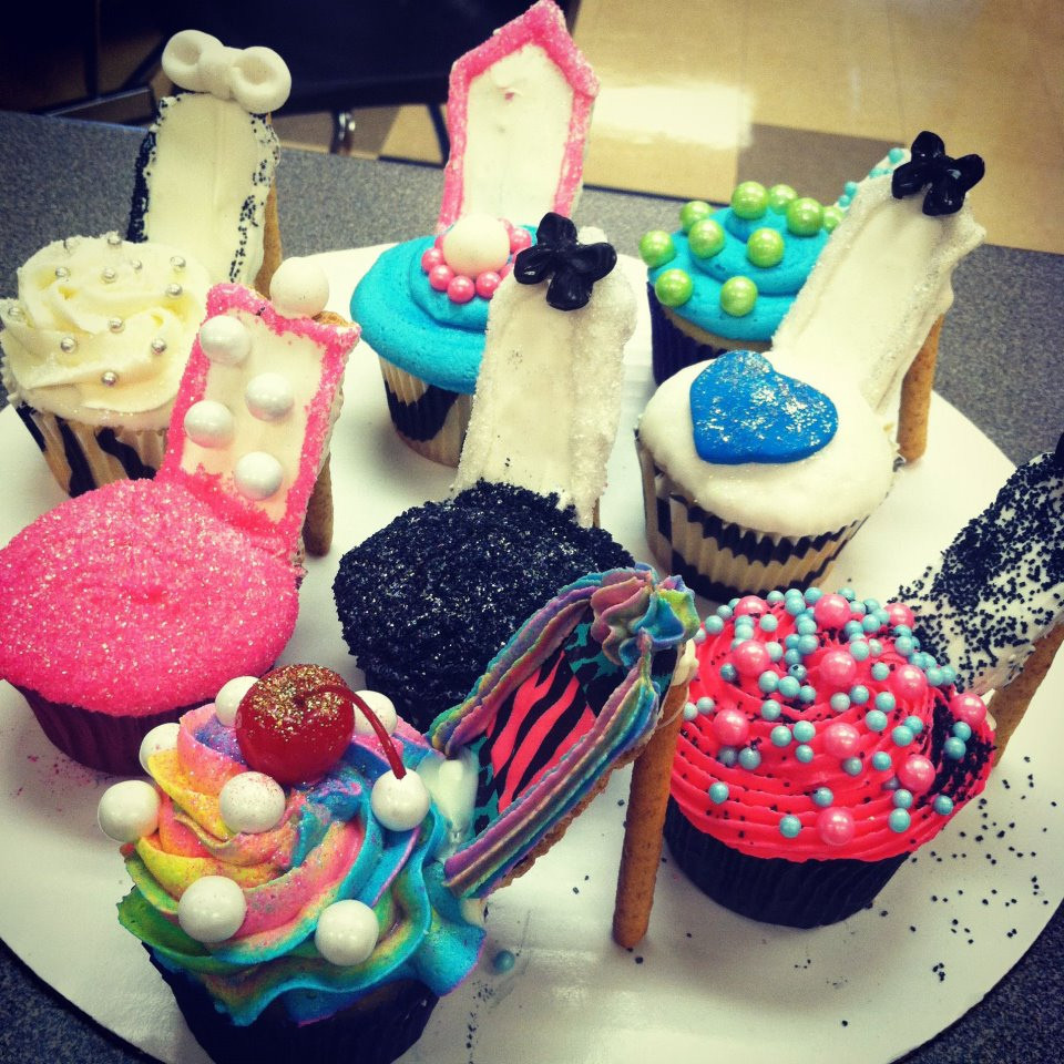 High Heel Cupcakes
 8 very colorful high heel cupcakes