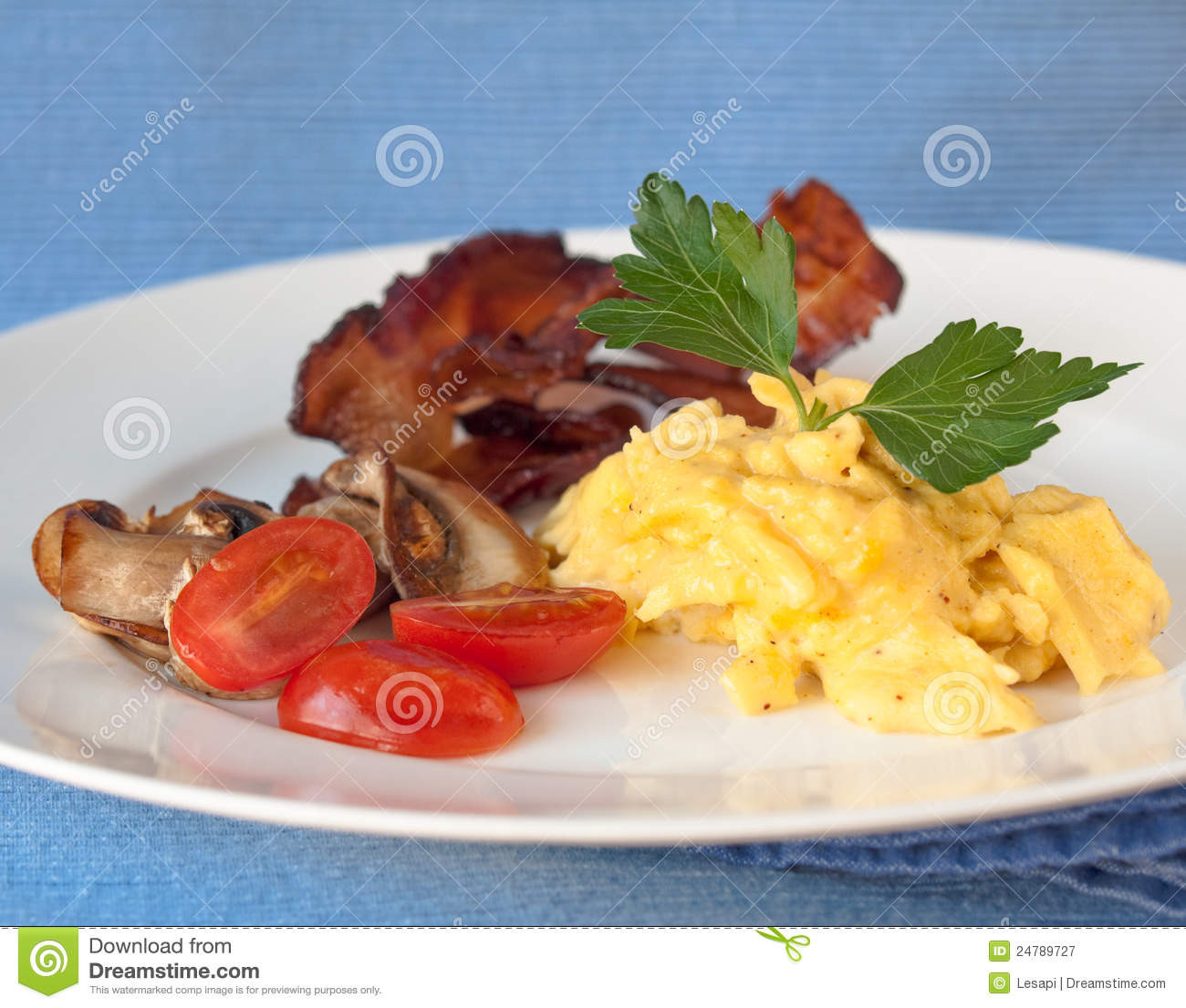 High Protein Breakfast No Eggs
 High Protein Breakfast Eggs And Bacon Royalty Free Stock