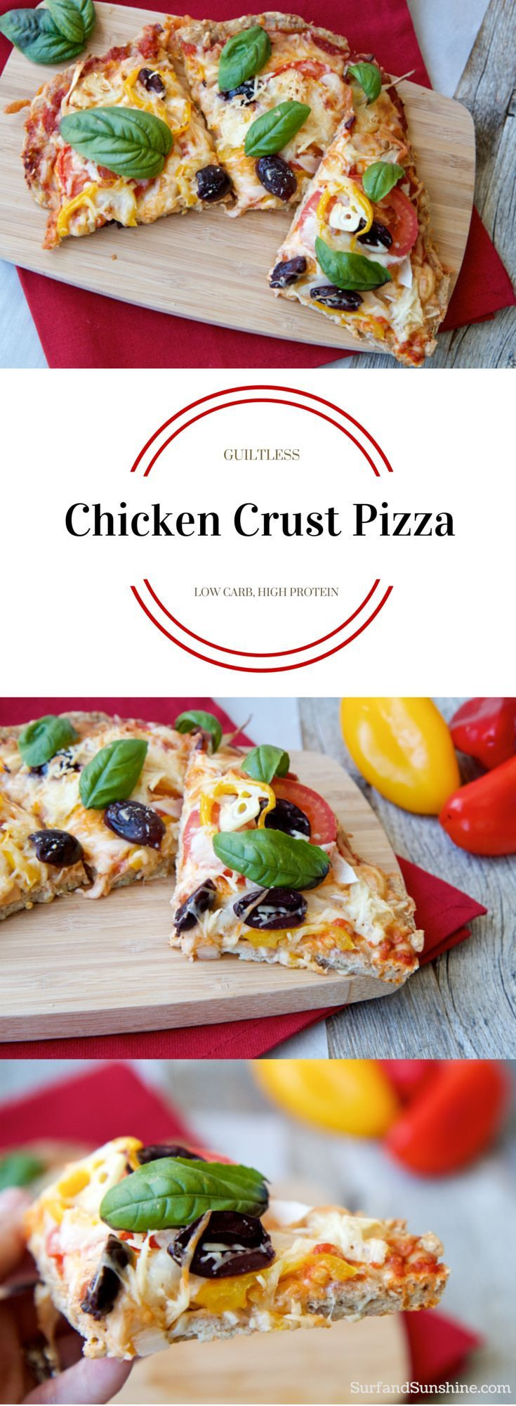 High Protein Low Carb Recipes
 Guilt Free Chicken Crust Pizza Receta