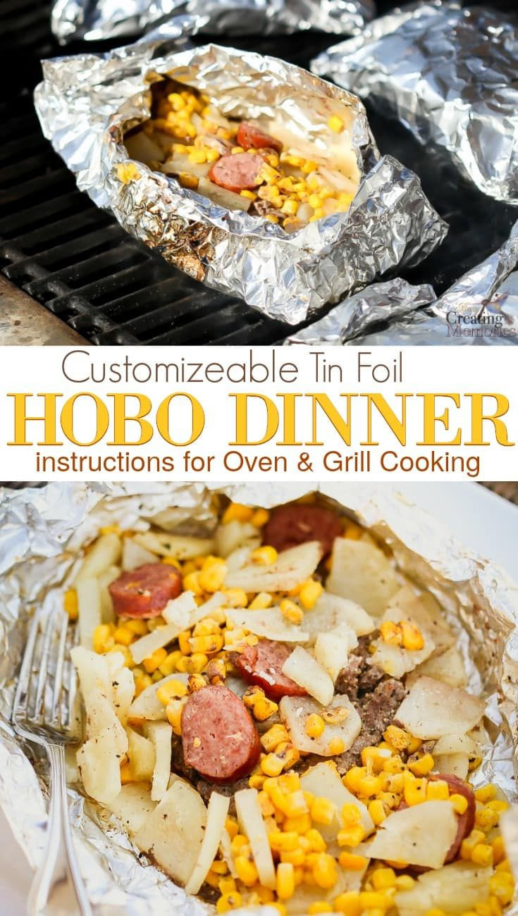 Hobo Dinner On Grill
 100 Recipes With Hamburger on Pinterest