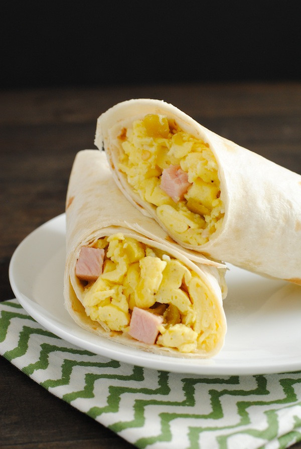 Homemade Breakfast Burritos
 Ham Egg & Green Chile Homemade Frozen Breakfast Burritos