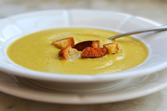 Homemade Broccoli And Cheese Soup
 Broccoli & Cheese Soup with Homemade Croutons ce Upon