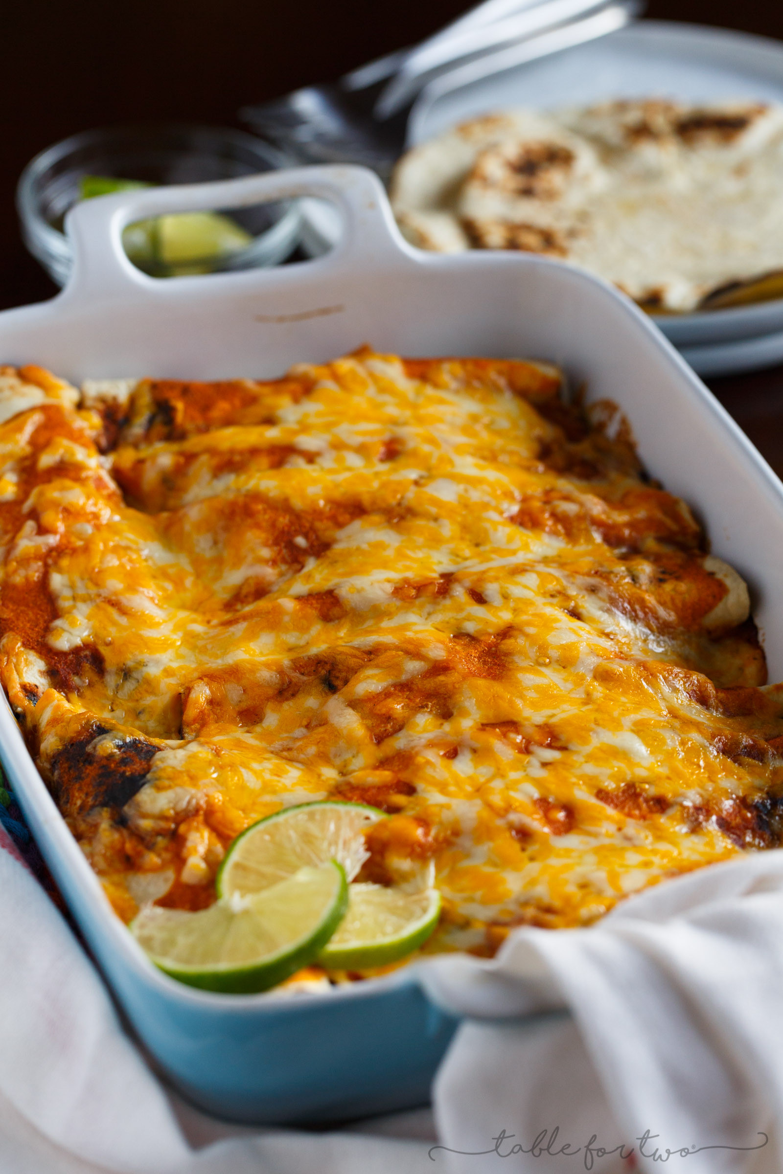 Homemade Chicken Enchiladas
 Homemade Chicken Enchiladas Table for Two by Julie Wampler