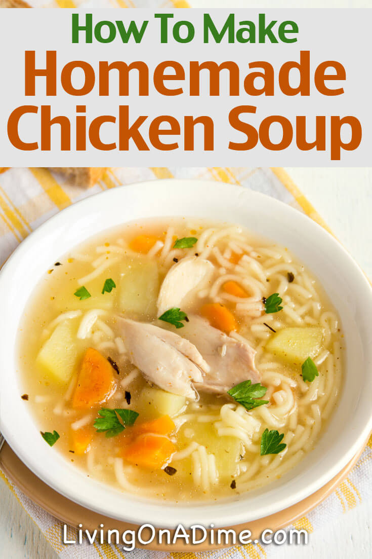 Homemade Chicken Soup Recipe
 Homemade Chicken And Turkey Soup Recipes Living on a Dime