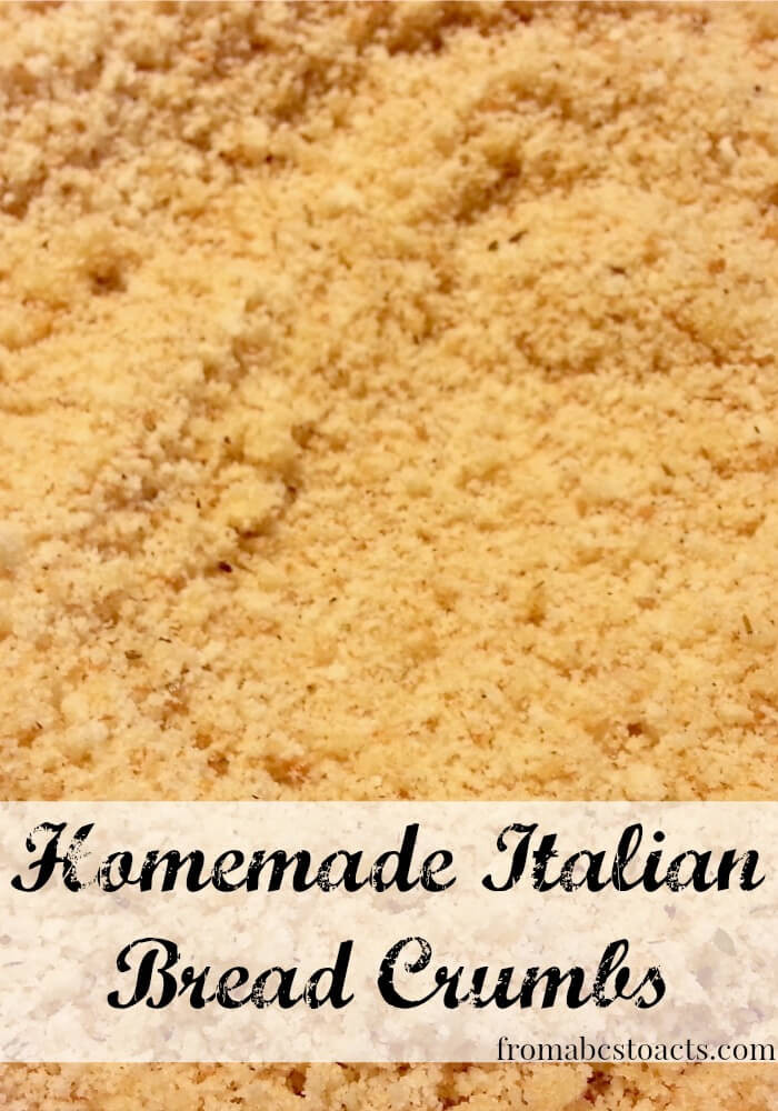 Homemade Italian Bread Crumbs
 Homemade Italian Bread Crumbs