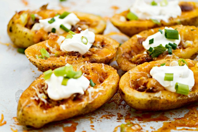 Homemade Potato Skins
 Stuffed Potato Skins Recipe These are loaded with YUM