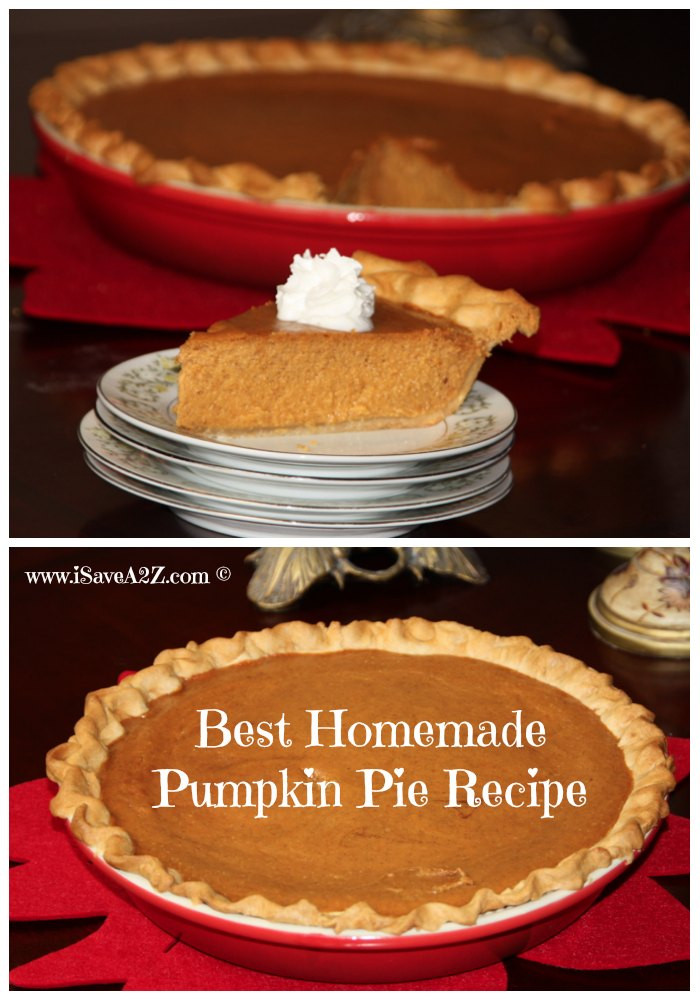 Homemade Pumpkin Pie
 Super Easy and Part Homemade Pumpkin Pie Recipe iSaveA2Z