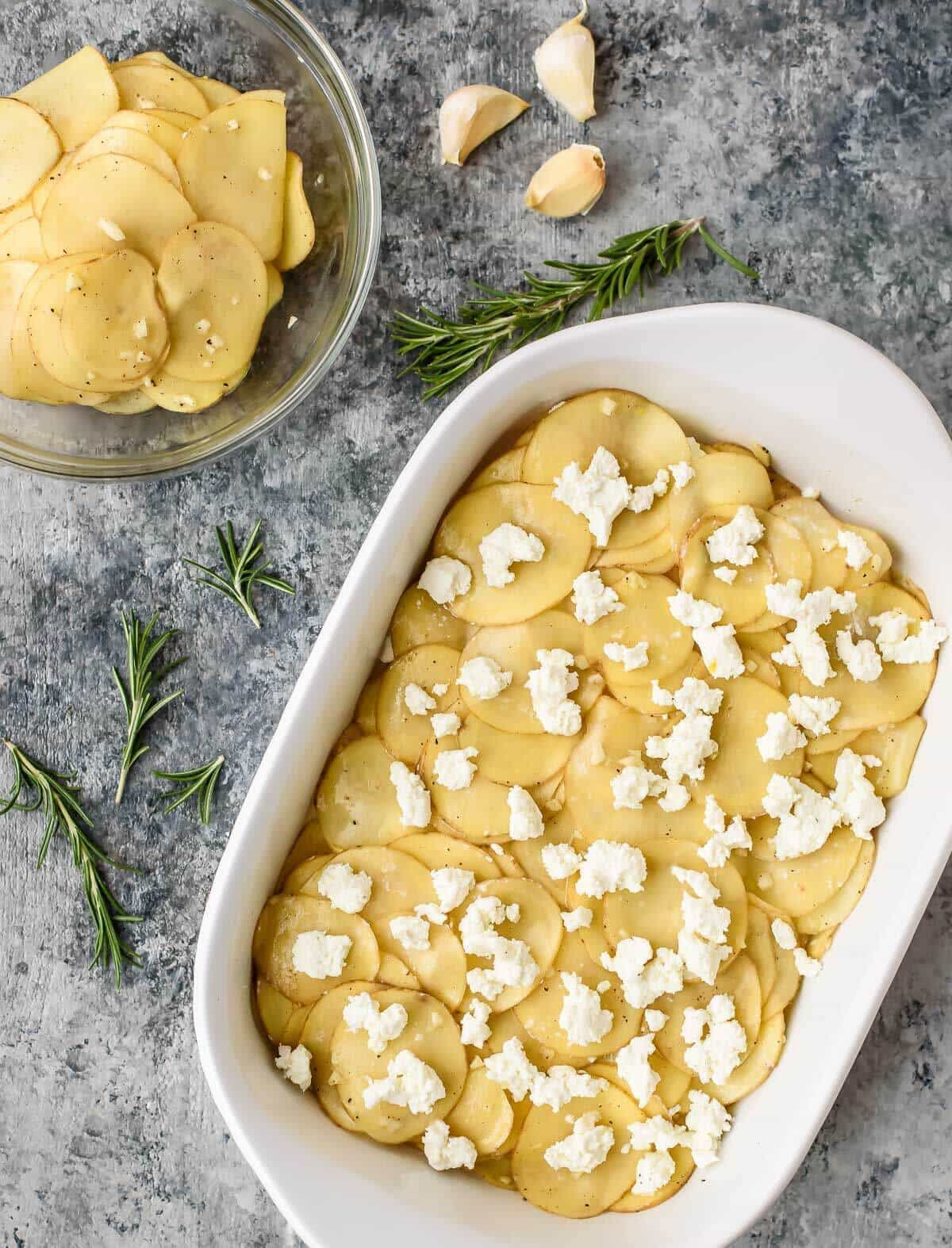 Homemade Scalloped Potatoes
 Homemade Scalloped Potatoes with Goat Cheese and Garlic