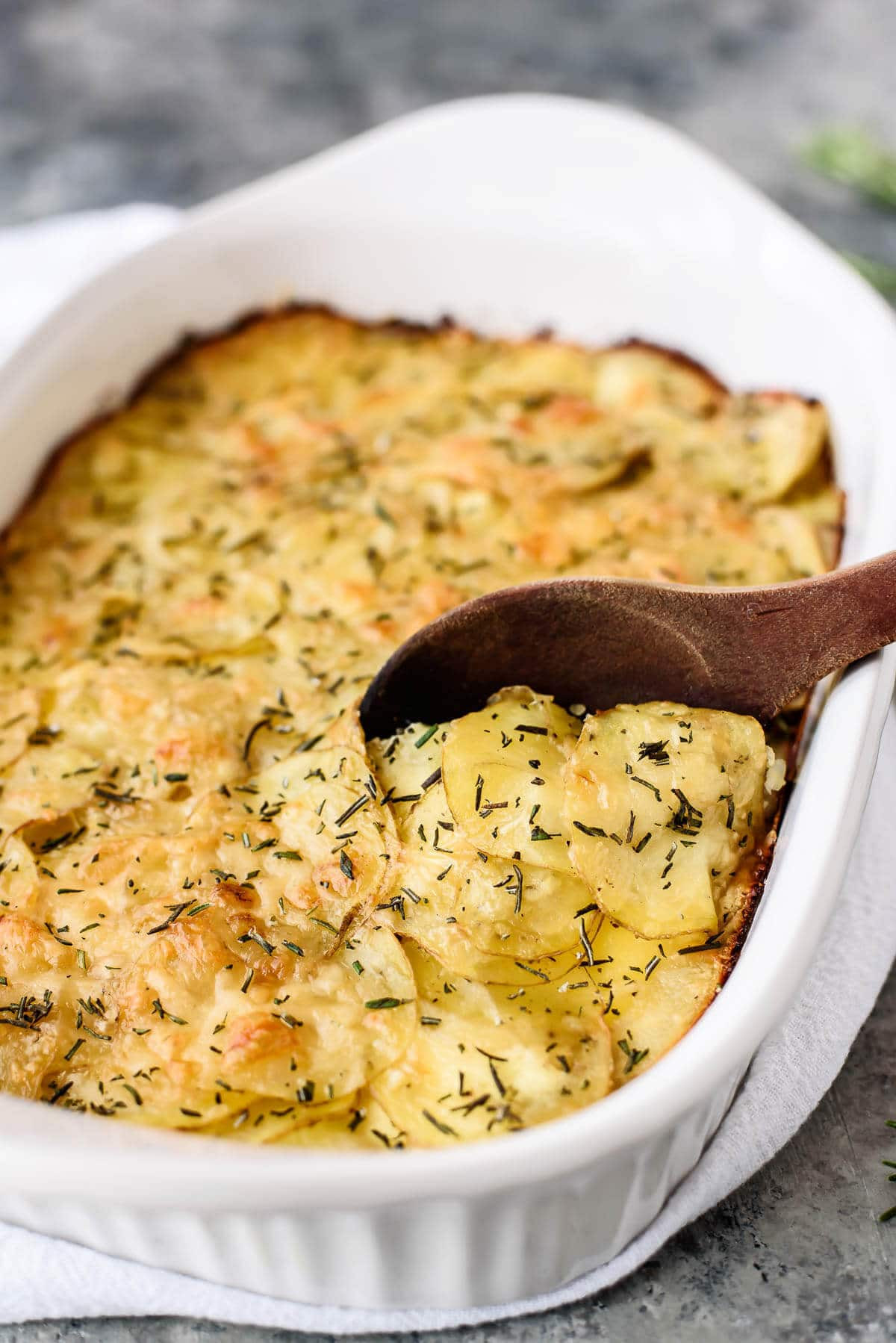 Homemade Scalloped Potatoes
 Homemade Scalloped Potatoes with Goat Cheese and Garlic