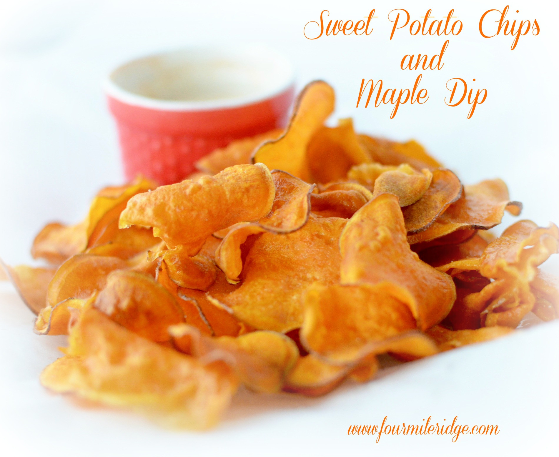 Homemade Sweet Potato Chips
 Homemade Sweet Potato Chips and Maple Dip