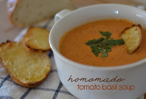 Homemade Tomato Basil Soup
 casual glamorous Homemade Tomato Basil Soup