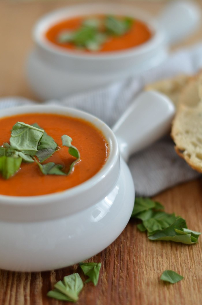 Homemade Tomato Basil Soup
 Roasted Garlic Basil Tomato Soup · JessicaNWood