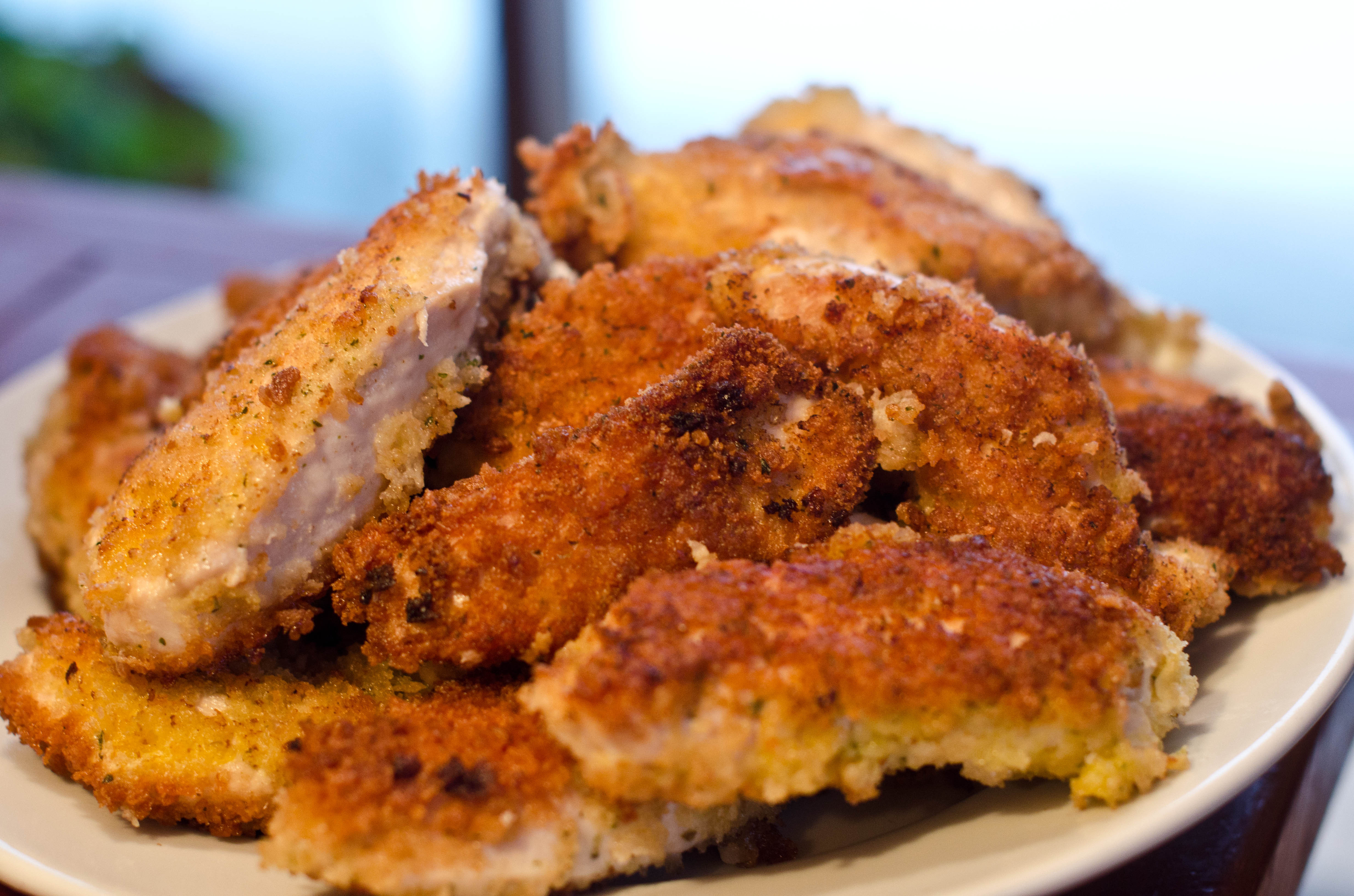 Honey Fried Chicken
 fried chicken honey mustard and an easy salad