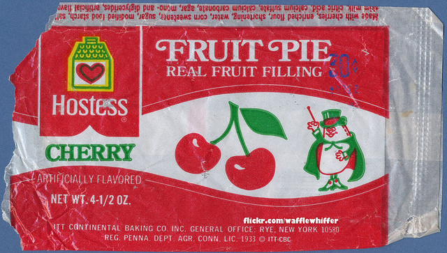 Hostess Fruit Pies
 Hostess Fruit Pie Wrapper Cherry 1970s