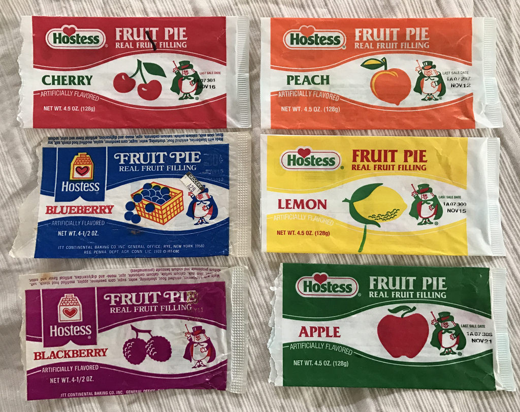 Hostess Fruit Pies
 Vintage Hostess Fruit Pie Wrappers Magician