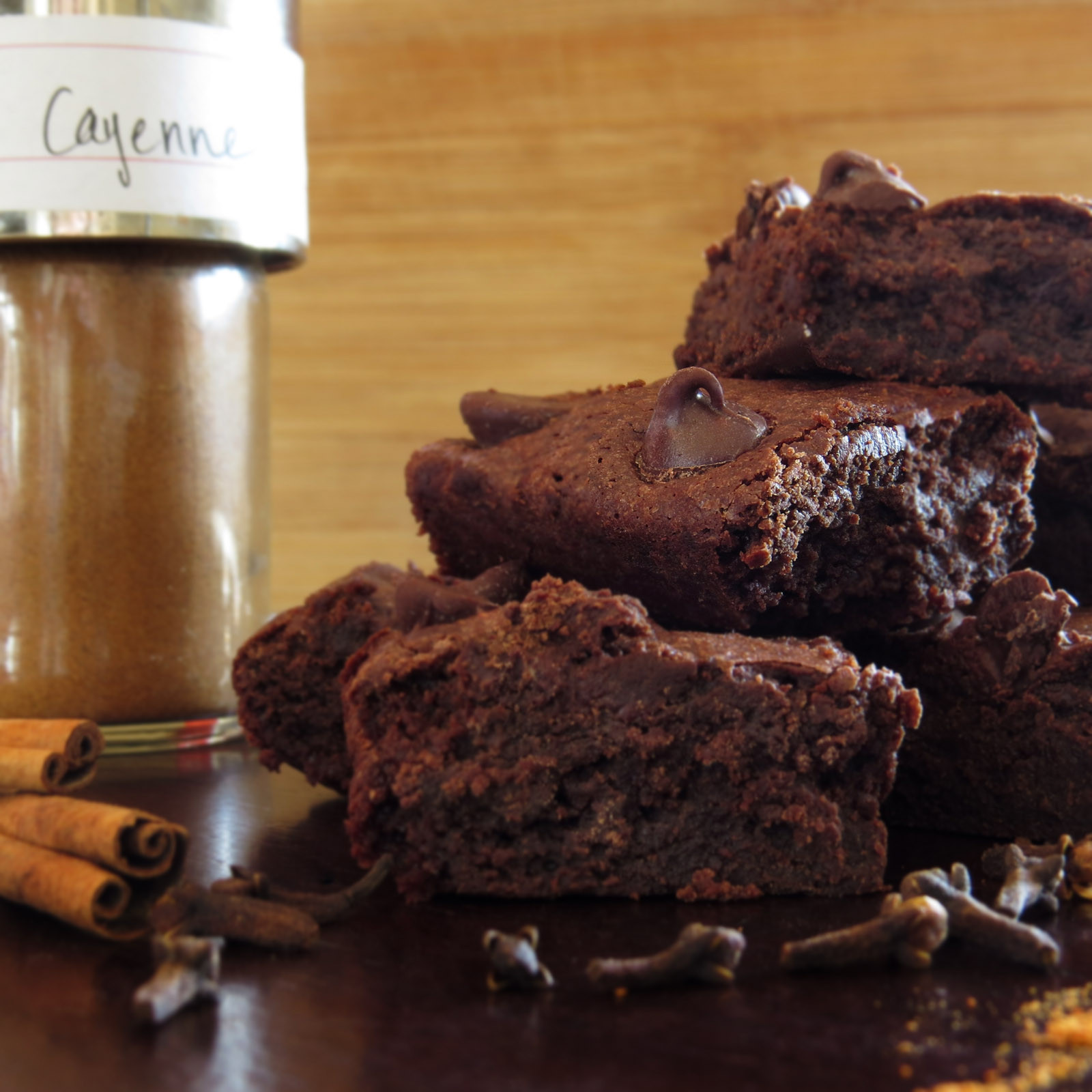 Hot Chocolate Brownies
 Mexican Hot Chocolate Brownies