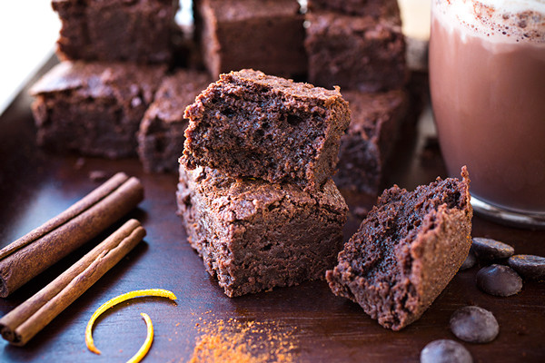 Hot Chocolate Brownies
 “Sweet Heat” Mexican Hot Chocolate Brownies