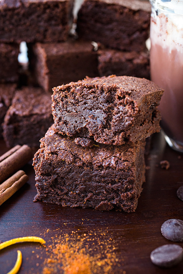 Hot Chocolate Brownies
 “Sweet Heat” Mexican Hot Chocolate Brownies