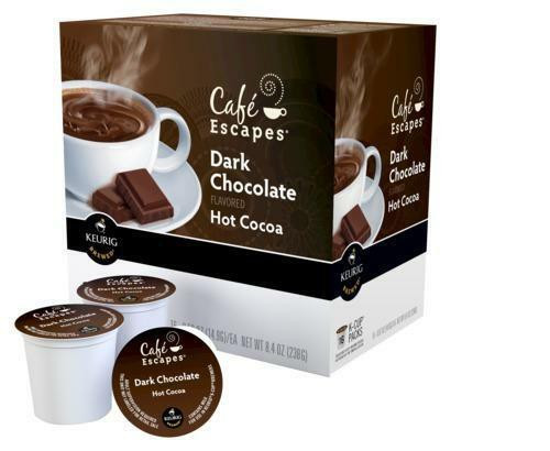 Hot Chocolate K Cups
 Cafe Escapes Dark Chocolate Hot Cocoa Keurig K Cups 16