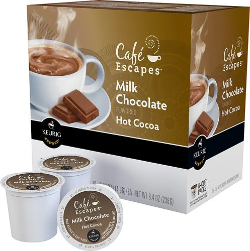 Hot Chocolate K Cups
 Café Escapes Milk Chocolate Hot Chocolate K Cup Pods 16