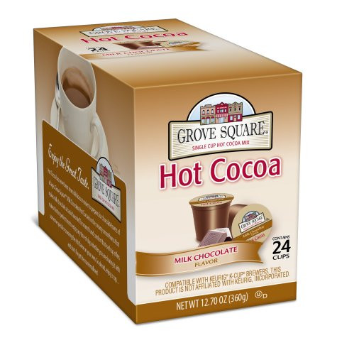 Hot Chocolate K Cups
 Grove Square Hot Cocoa Milk Chocolate 24 Count Single