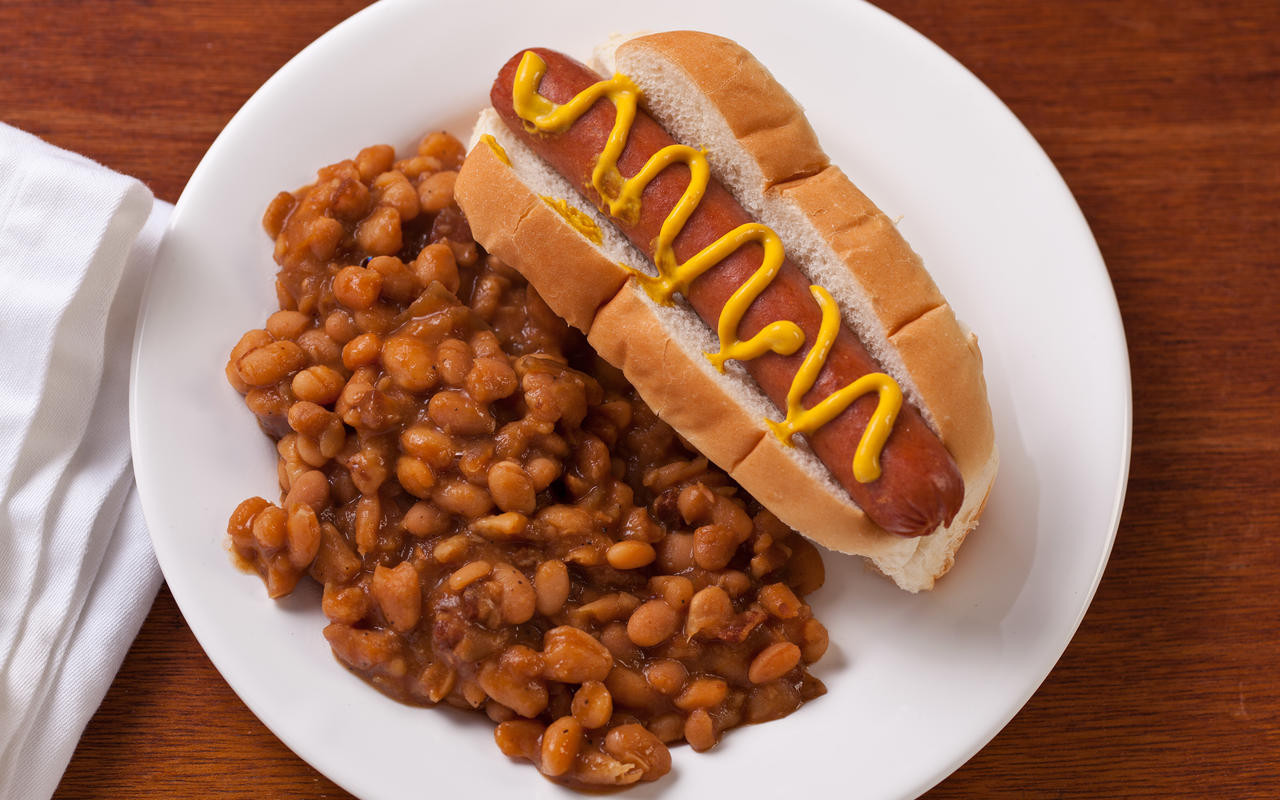 Hot Dogs And Beans
 Easy Slow Cooker Baked Beans Recipe Chowhound