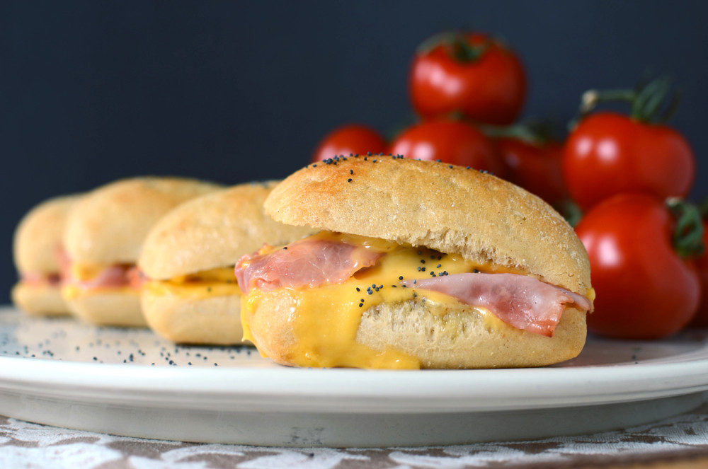 Hot Ham And Cheese Sandwiches
 Hot Ham and Cheese Sandwiches with ion Butter — ButterYum