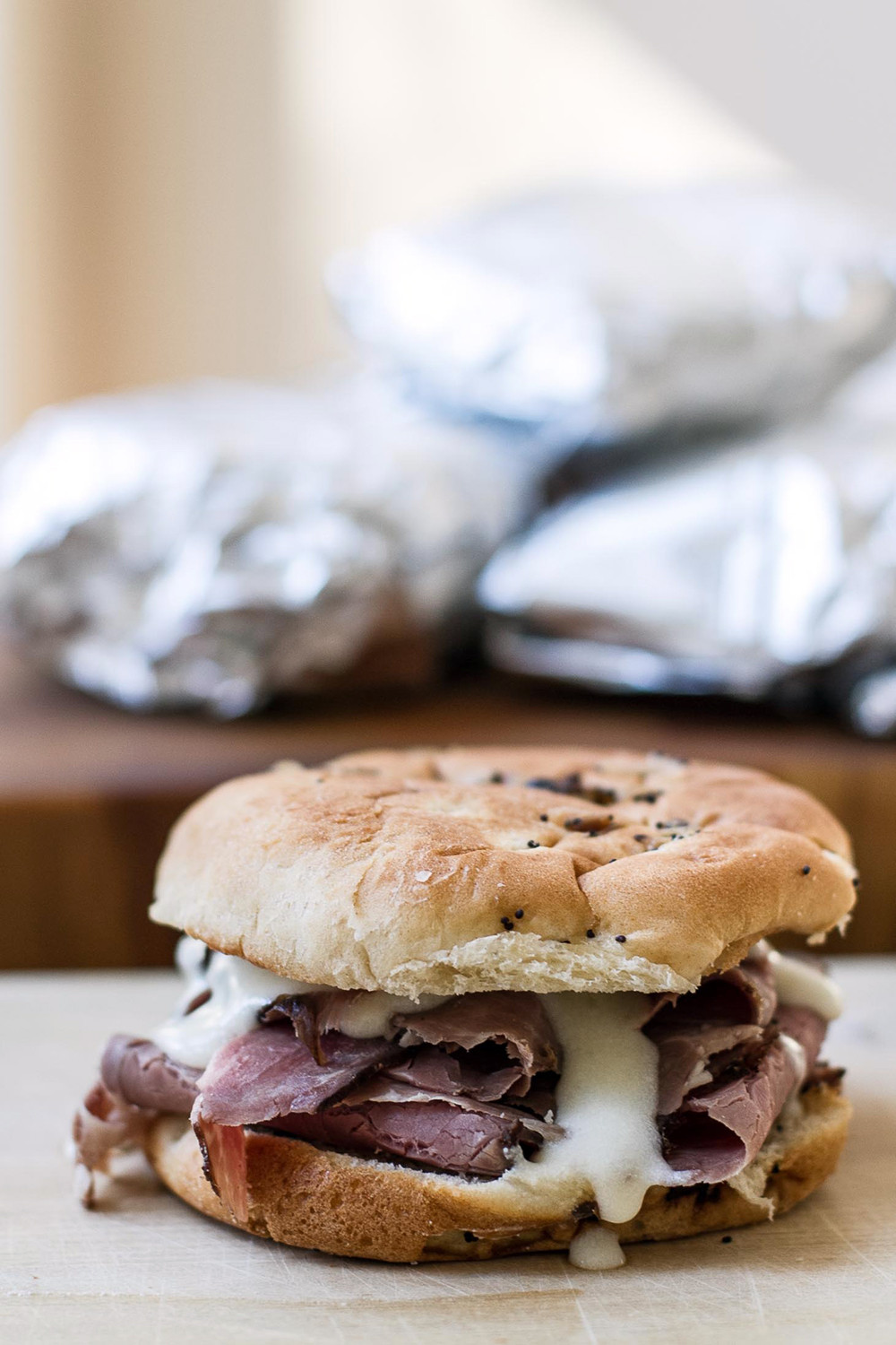 Hot Roast Beef Sandwiches
 Hot Roast Beef Sandwiches with Pepper Jack Cheese Sauce