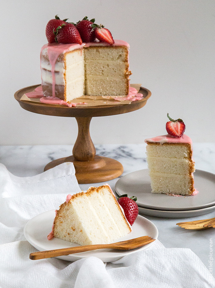 How Big Is A 1/4 Sheet Cake
 Strawberry Vanilla Cake The Little Epicurean