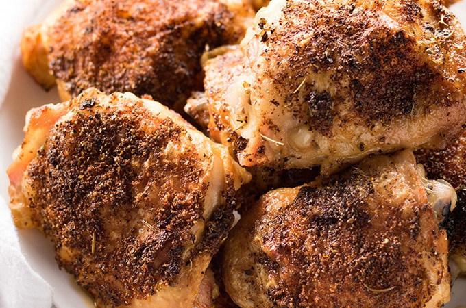 How Long Do You Bake Chicken Thighs
 Crispy Baked Chicken Thighs The Salty Marshmallow