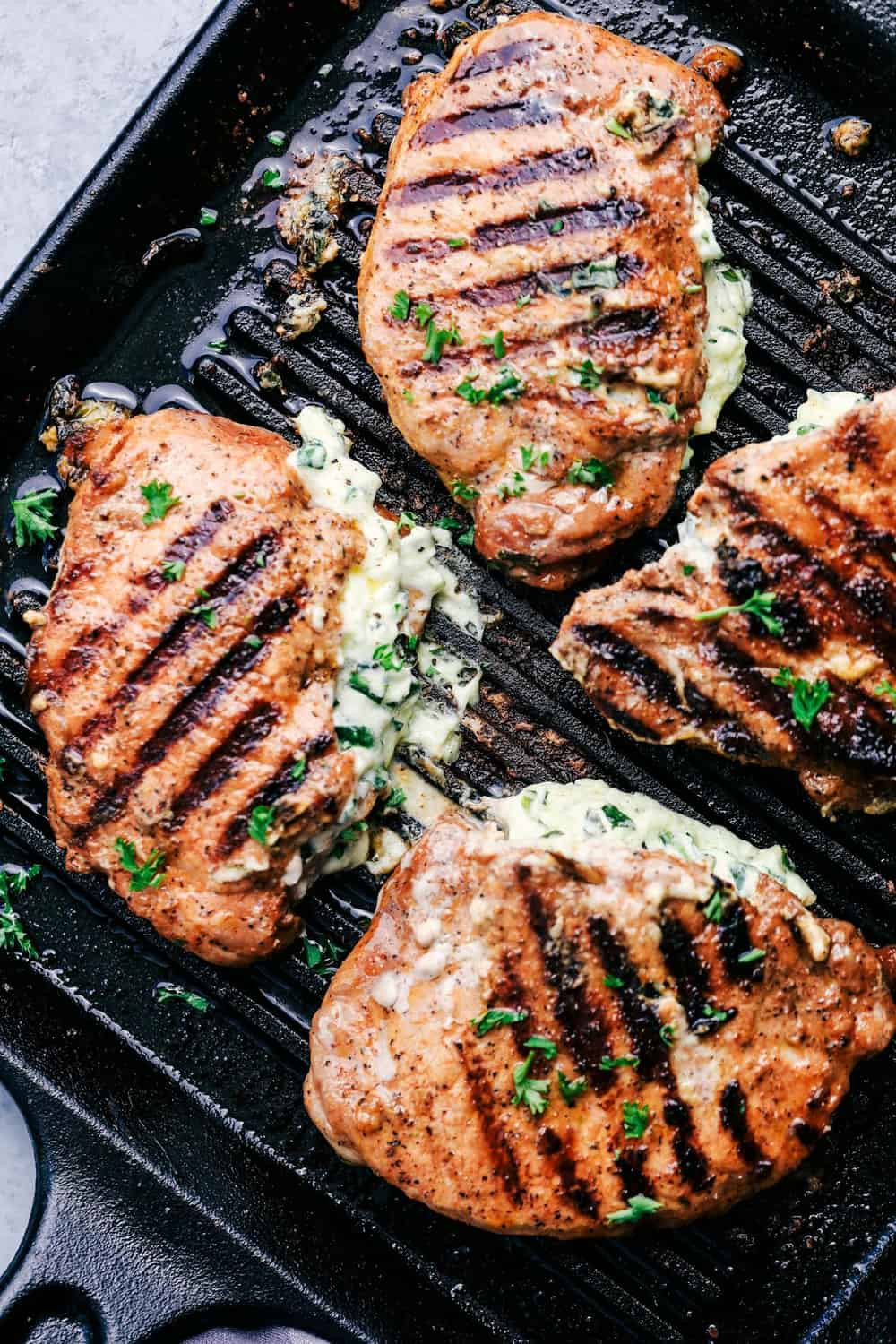 How Long Do You Grill Pork Chops
 Grilled Spinach and Herb Stuffed Pork Chops