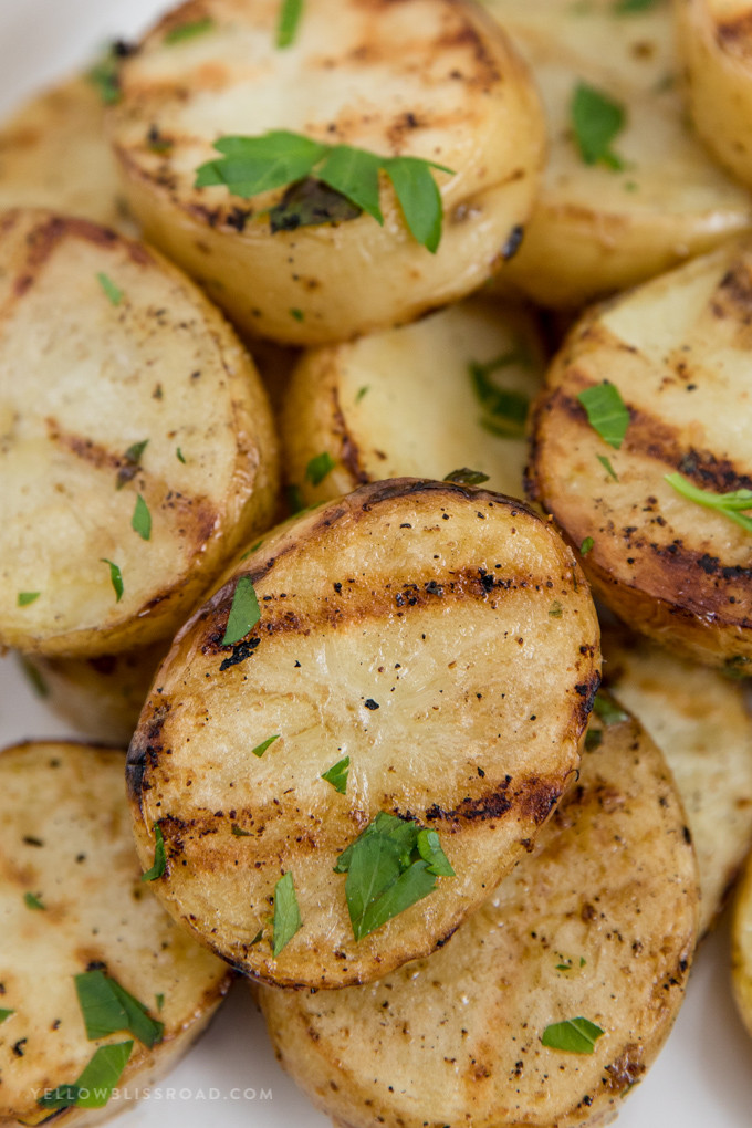 How Long Does It Take To Bake A Potato
 Grilled Potatoes with Garlic Lemon and Herbs