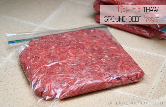 How Long Is Frozen Ground Beef Good For
 How to Quickly Thaw Ground Beef Yellow Bliss Road