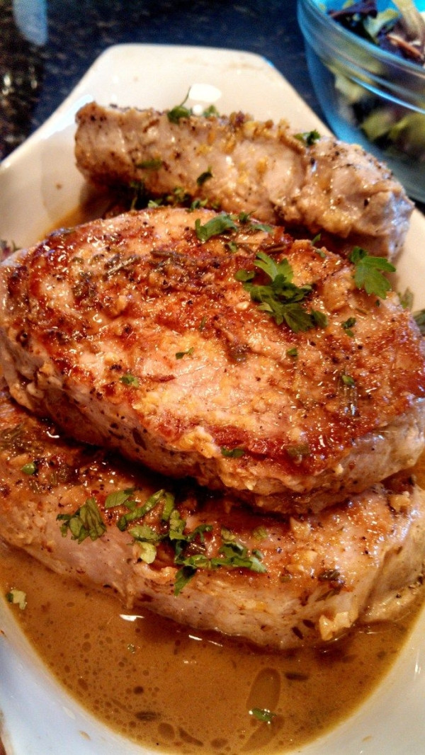 How Long To Bake Pork Chops At 375
 Sauteed Pork Chops with Lemon Garlic Sauce These took a