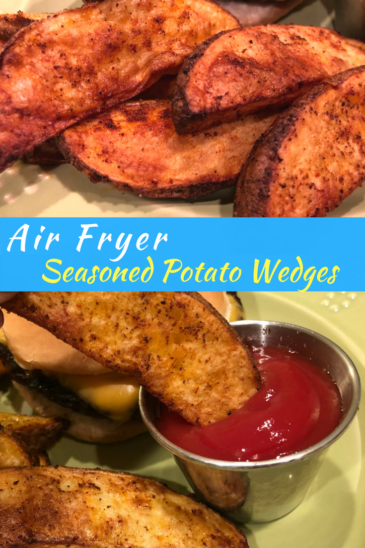 How Long To Bake Potato Wedges
 Seasoned Crispy Potato Wedges Air Fryer Recipe She