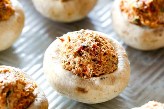 How Long To Bake Stuffed Mushrooms
 Sausage Stuffed Mushrooms with Sun Dried Tomatoes