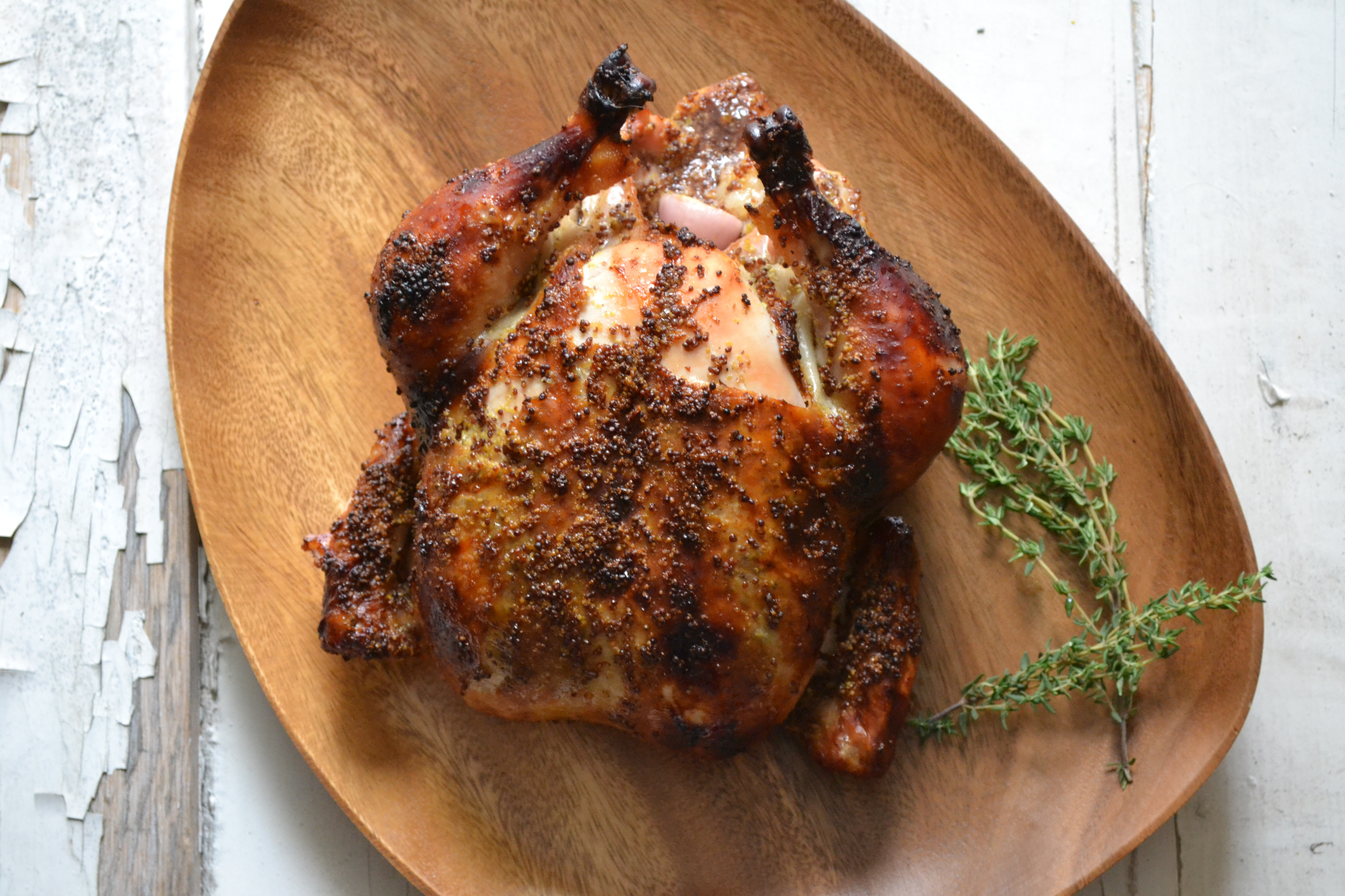 How Long To Bake Whole Chicken At 350
 Honey Mustard Roast Chicken