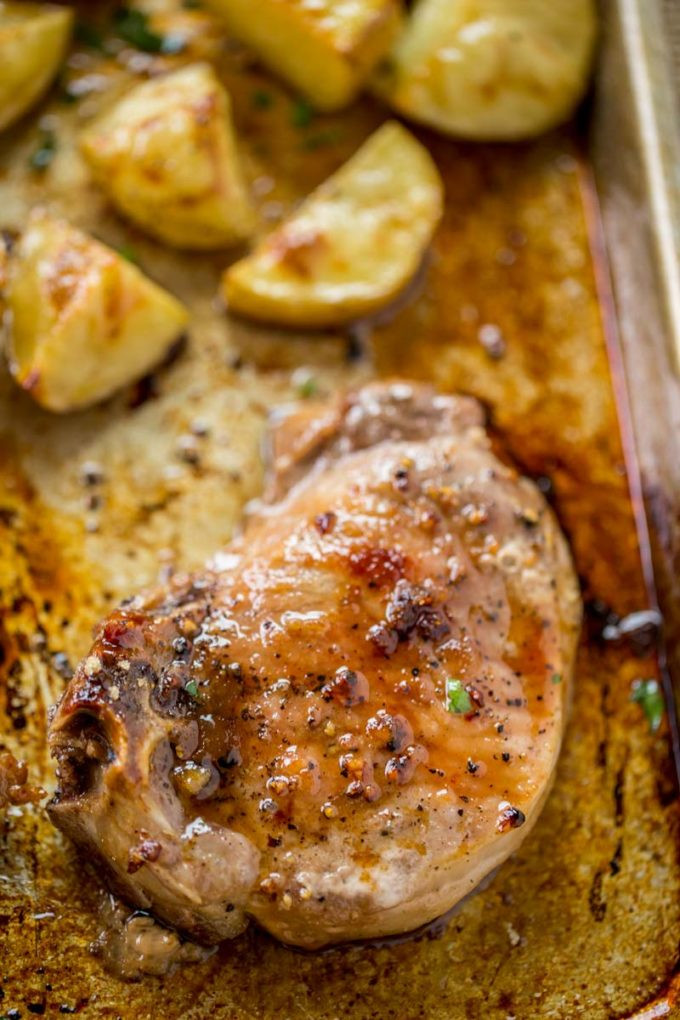 How Long To Cook Pork Chops In The Oven
 Brown Sugar Garlic Oven Baked Pork Chops Dinner then