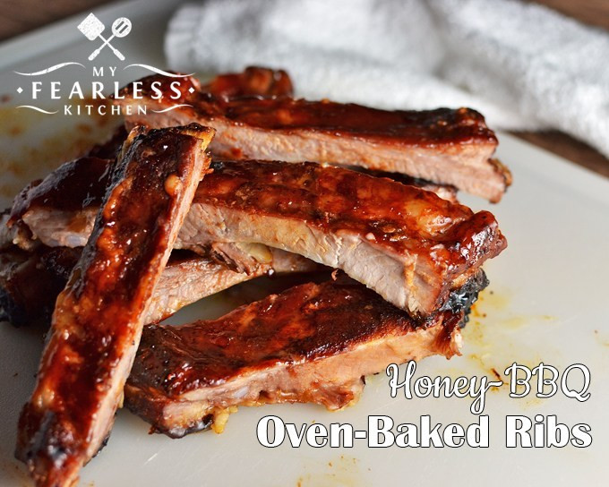 How Long To Cook Pork Ribs In Oven
 Honey BBQ Oven Baked Ribs My Fearless Kitchen