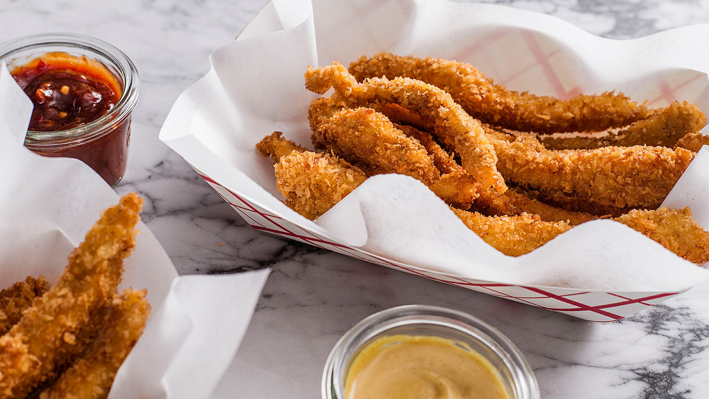 How Long To Deep Fry Chicken Tenders
 Recipe Chicken Fries with Honey Dijonnaise and Tamarind